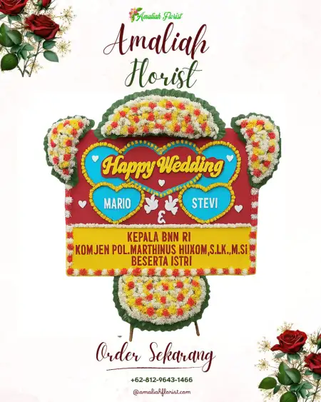 Papan Bunga Pernikahan Datah Bilang Ulu